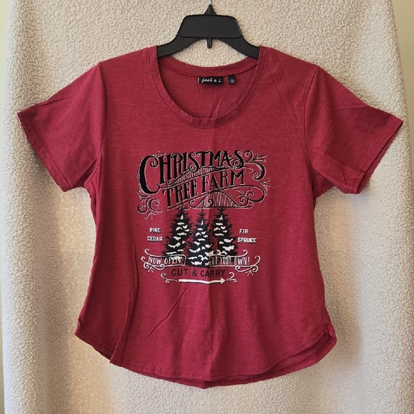 Red Christmas Tree Farm Tee - Picture 1 of 3